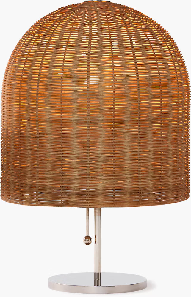 Bell Wicker Table Lamp